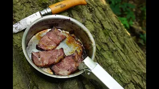 Bushcraft FOOD P0RN | Blackberry Glazed NORDIC STYLE BACON | 3 Ways To Cook It On The Camp Fire