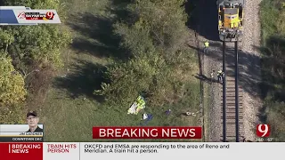 Train’s Engine Hits Pedestrian Near Downtown OKC