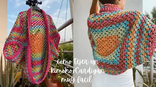 Kimono/Cardigan con solo UN GRANNY. principiantes. Crochet