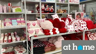 AT HOME VALENTINES DAY DECORATIONS VALENTINE'S HOME DECOR SHOP WITH ME SHOPPING STORE WALK THROUGH