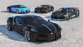 The Crew 2 - Bugatti La Voiture Noire vs Divo vs Chiron vs Veyron Top Speed Test
