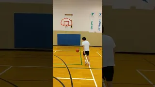 Finishing up his Basketball Workout