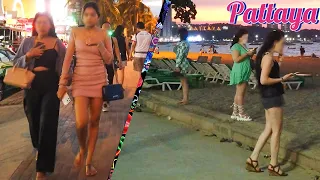 Pattaya Beach Road Evening Scenes - December 2022