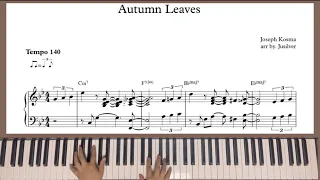 Autumn Leaves(Jazz Piano/Standard/Swing/Solo Piano/Sheet music) by.Jusilver