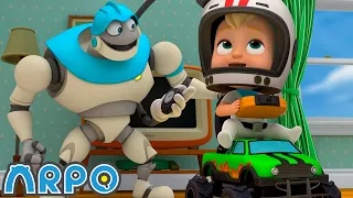 ARPO the Robot | Baby DRIVER!! | NEW VIDEO | Funny Cartoons for Kids | Arpo and Daniel