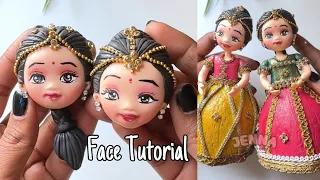 Doll Face Tutorial with Air Dry Clay | Learn How to Sculpt Doll Face | Clay Craft Ideas