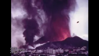 Eldfell Volcano eruption on Heimaey Iceland 1973