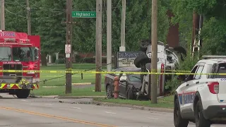1 dead, juvenile seriously hurt after fiery crash in west Columbus