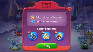 Fishdom HARD level 839 Gameplay (iOS Android)