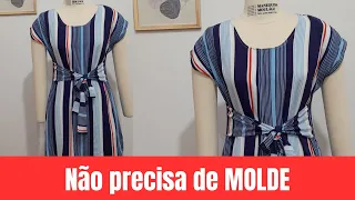 1 VESTIDO Com Penas 90 Cm de viscose/ FÁCIL PARA INICIANTES NA COSTURA