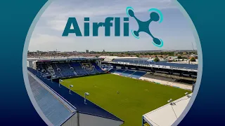 Drone footage of Fratton Park, home of Portsmouth Football Club