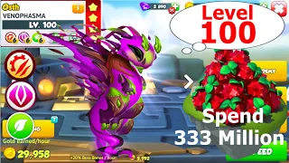 Level up to 100 Venophasma Tyrant ancient Dragon-Dragon Mania Legends | Runner event rank 7th | DML