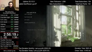 The Last of Us Speedrun for Grounded mode Glitchless (2:56:19)