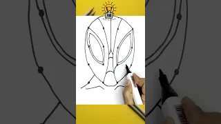 How To Draw Spiderman 🕷️ AMAZING from 4x4 dots Easy | 🕷️ 4x4 dots Spiderman AMAZING SImple🕸️ #Shorts