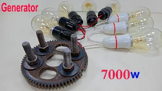 How to make 220v 7000w free electricity generator infinity magnetic coil to power your home