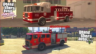 GTA Vice City vs GTA 5 (Fire Truck Comparison)