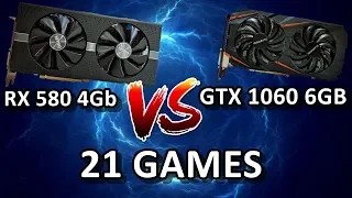 RX 580 4Gb vs GTX 1060 6Gb -21 Games- /1080p /Ultra -2019-