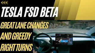 TESLA FSD BETA- CRAZY RIGHTS AND SUBLIME LANE CHANGES