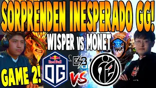 OG vs G2.IG [GAME 2] BO2 - Inesperado GG! "WISPER, TIMADO vs MONET" - DREAMLEAGUE SEASON 22 DOTA 2