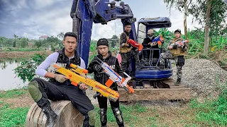 Superheroes Nerf: Couple X-Shot Nerf Guns Fight Against Criminal Group Bad Guys + More Stories