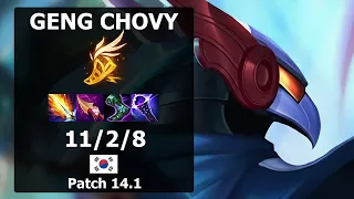 GenG Chovy Azir MID vs Orianna| Patch 14.1 KR Challenger