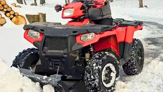 ATV Snowplow! How will Polaris Sportsman perform in deep snow?