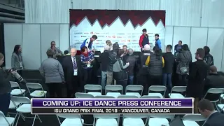 2018 GPF Free Dance press conference