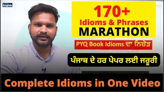 Idioms Phrases English Marathon Punjab Exams | English Vocabulary PYQ Marathon | Electric English