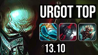 URGOT vs JAX (TOP) | 9 solo kills, 600+ games, 17/3/4, Dominating | KR Master | 13.10