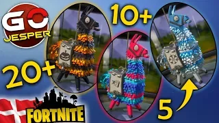 Blandede Llamaer: 20+ Fortnitemares , 10+ Rad- og 5 Winter Llamas (Dansk Save the World)