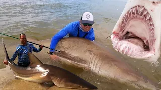 THIS SHARK WAS UNEXPECTED! BLACKFIN SHARK THIS FAR SOUTH? THE 445LB / 202KG SHARK ATE ANOTHER SHARK!