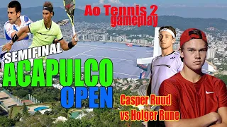 Casper Ruud    vs Holger Rune       🏆 ⚽ Mexican  Open (03/01/2024) 🎮 gameplay AO  2