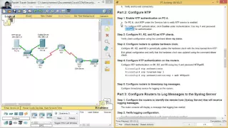 2.6.1.3 Packet Tracer - Configure Cisco Routers for Syslog, NTP, and SSH Operations