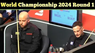 Luca Brecel vs David Gilbert World Snooker Championship 2024 Session 1 Highlights