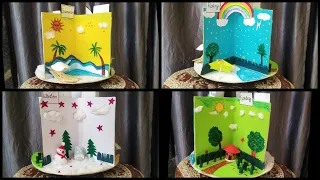 Seasons model for school project | How to make seasons model| 3D model for four seasons||