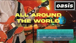 Oasis - All Around The World - Guitar outro tabs.