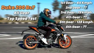 2024 KTM Duke 200 BS7 All Gear Top Speed Test | GoPro wala Rider