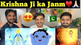 Little Krishna Janm Animated cartoon movie | Janmashtami ♥️🙏 |PAKISTANI REACTION