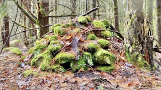 A mysterious place with stacked rocks I found doesn't make sense