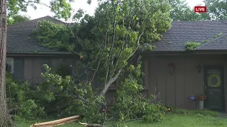 Wind damage across the Metro