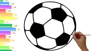 How to draw a soccer ball step by step || Easy to draw soccer ball