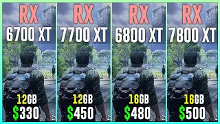 RX 6700 XT vs RX 7700 XT vs RX 6800 XT vs RX 7800 XT - Test in 12 Games