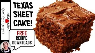 Texas Chocolate Cake - Coca Cola Cake  - Old Fashioned Southern Baking