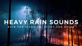 Deep Sleep Instantly With Soft Rain On Walkway At Night 😴Relaxing Rain Sounds For Sleeping & Stress