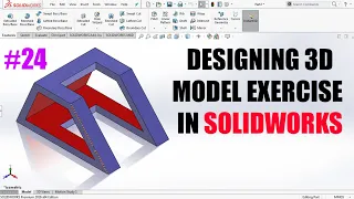 solidworks Tutorial: Designing 3D model exercise (24)