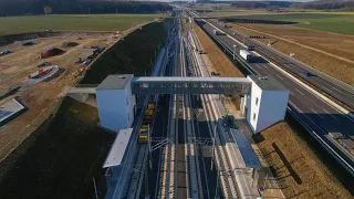 Bahnprojekt Stuttgart-Ulm - Der neue Regionalbahnhof Merklingen im November 2021