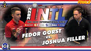 10-BALL: FEDOR GORST VS JOSHUA FILLER - 2022 INTERNATIONAL OPEN BIGFOOT 10-BALL CHALLENGE FINALS