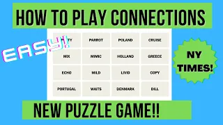 How To Play Connections [NEW NEW YORK TIMES PUZZLE]