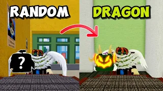 Trading From RANDOM Fruits To DRAGON In One Video... (Blox Fruits)