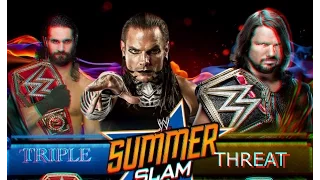 WWE SUMMERSLAM 2017 JEFF HARDY VS AJ STYLES VS SETH ROLLINS (OFFICIAL MATCH)